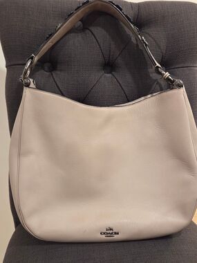 Coach Mae Hobo 55543 Tea Rose Floral Grey Birch Leather Shoulder Bag 1941 Rare